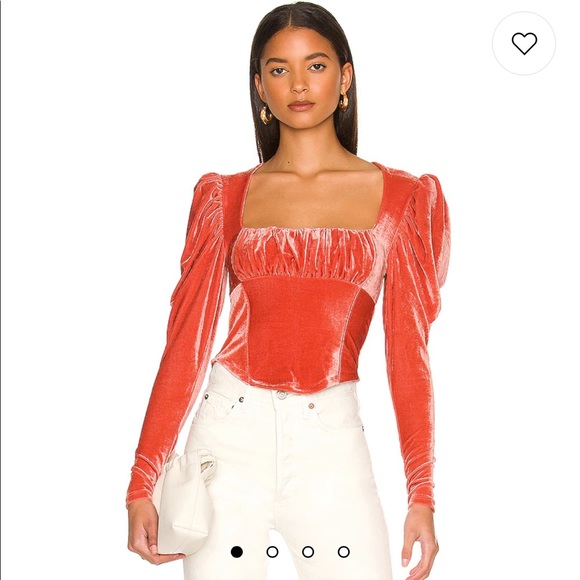 COPY - Brown Free People Velvet Corset - Picture 4 of 5